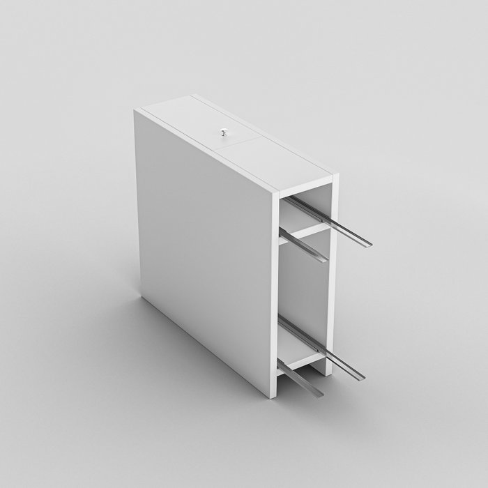 Hanah Home Mueble de Baño Escandinavo Blanco con 2 Cajones y Estanterías, Diseño Elegante y Funcional para Almacenamiento